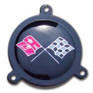 1965-1966 Hubcap Spinner-Insert Black Upper Left