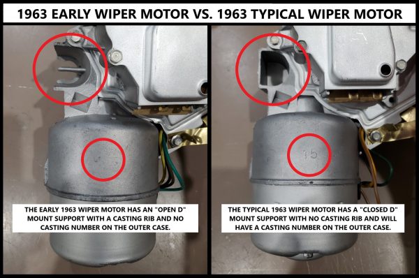 1963 Corvette wiper motor comparison