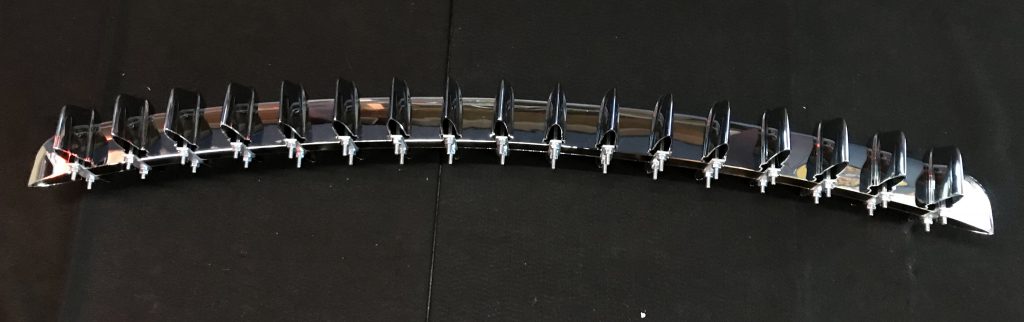 1953-1957 Corvette Extended Grille 17 teeth side view