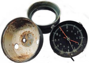 1965-1967 Flood Damaged Clock Before Restoration